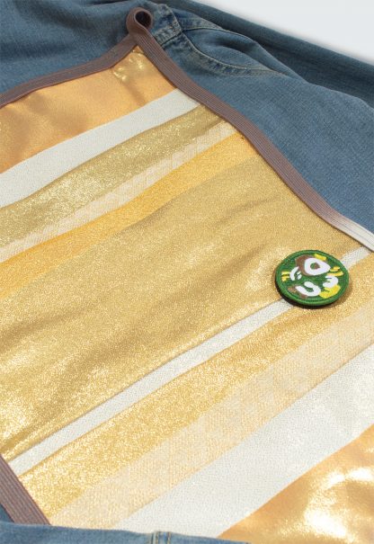 Custom Denim Jacket - "Gold Wall"