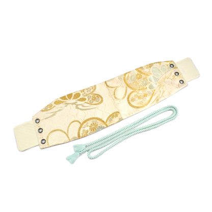 Reversible Corset Waist Belt with Tie - "Golden Turquoise"