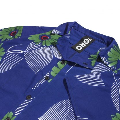 Hawaiian Shirt - "Blue Hana-bi"