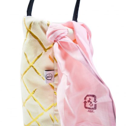 Cream Kimono Sake Bag